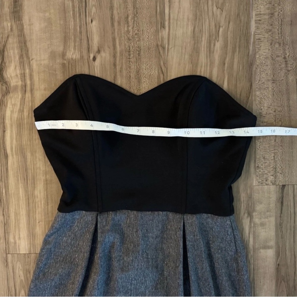 GUESS Sweetheart Strapless Dress M Black/Gray Sparkle Back Zipper Cocktail Dress - Picture 12 of 14